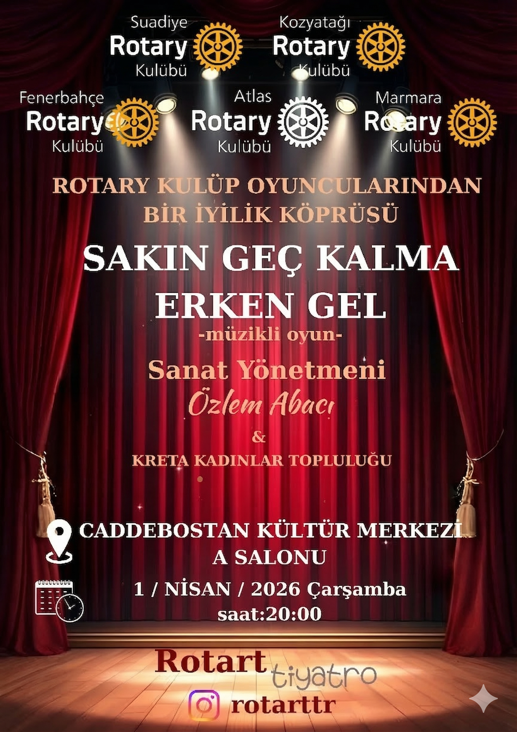 Sakın Geç Kalma Erken Gel adlı Müzikli Tiyatro Oyunu Daveti (TEST İÇİN GİRİLMİŞTİR HENÜZ AKTİF OLMAMIŞTIR.)